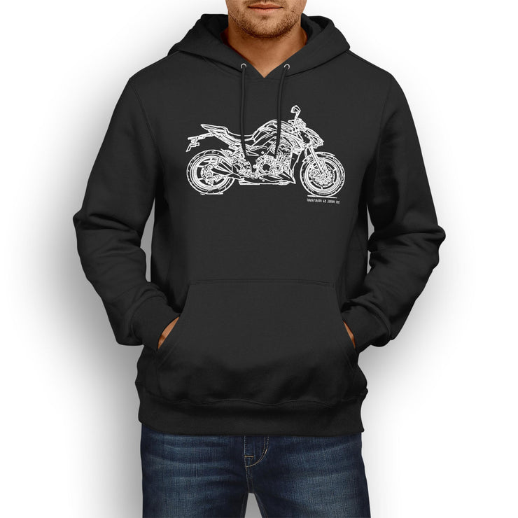 JL Illustration For A Kawasaki Z1000 Motorbike Fan Hoodie