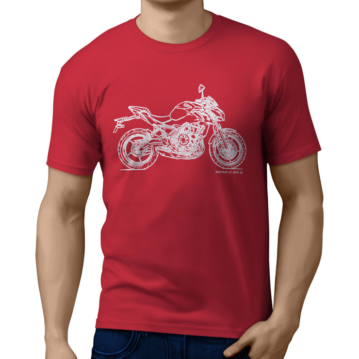 JL Illustration For A Kawasaki Z650 Motorbike Fan T-shirt