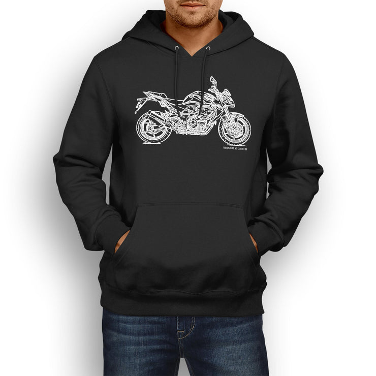 JL Illustration For A Kawasaki Z750 Motorbike Fan Hoodie