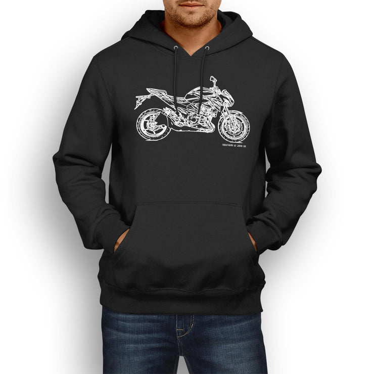 JL Illustration For A Kawasaki Z800 Motorbike Fan Hoodie