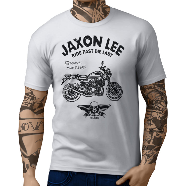 JL Ride Illustration For A Kawasaki Z900 RS 2018 Motorbike Fan T-shirt