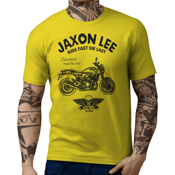 JL Ride Illustration For A Kawasaki Z900 RS 2018 Motorbike Fan T-shirt