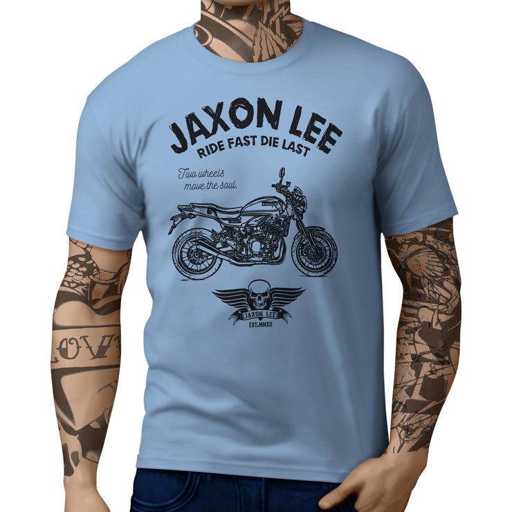 JL Ride Illustration For A Kawasaki Z900 RS 2018 Motorbike Fan T-shirt