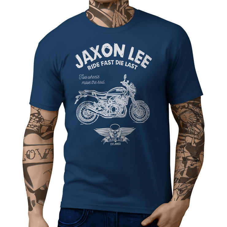 JL Ride Illustration For A Kawasaki Z900 RS 2018 Motorbike Fan T-shirt