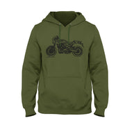 JL Illustration For A Kawasaki Z900 RS CAFE Motorbike Fan Hoodie