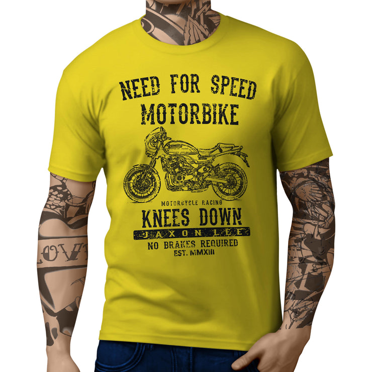 JL Speed Illustration For A Kawasaki Z900 RS Cafe 2018 Motorbike Fan T-shirt