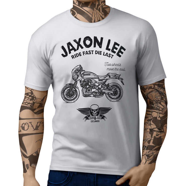 JL Ride Illustration For A Kawasaki Z900 RS Cafe 2018 Motorbike Fan T-shirt