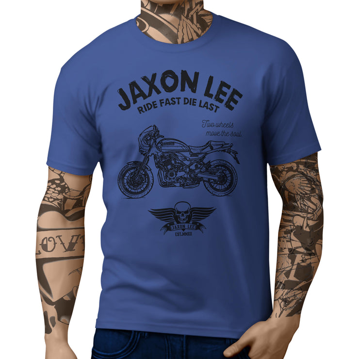 JL Ride Illustration For A Kawasaki Z900 RS Cafe 2018 Motorbike Fan T-shirt