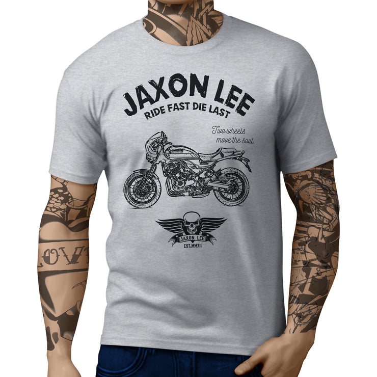 JL Ride Illustration For A Kawasaki Z900 RS Cafe 2018 Motorbike Fan T-shirt