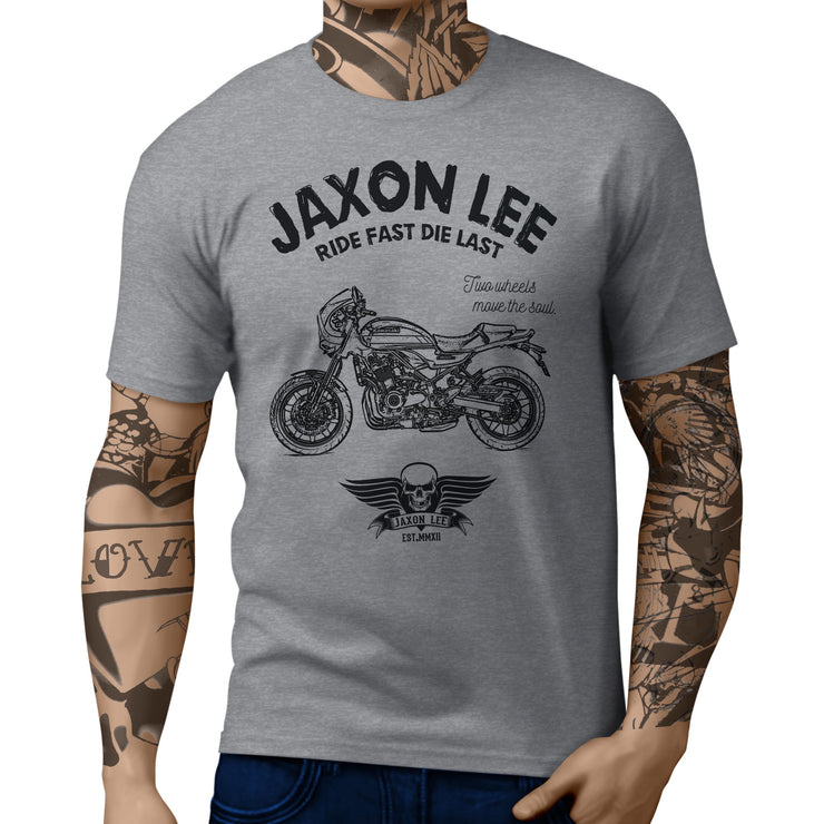 JL Ride Illustration For A Kawasaki Z900 RS Cafe 2018 Motorbike Fan T-shirt