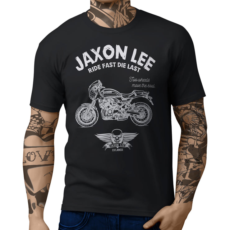 JL Ride Illustration For A Kawasaki Z900 RS Cafe 2018 Motorbike Fan T-shirt