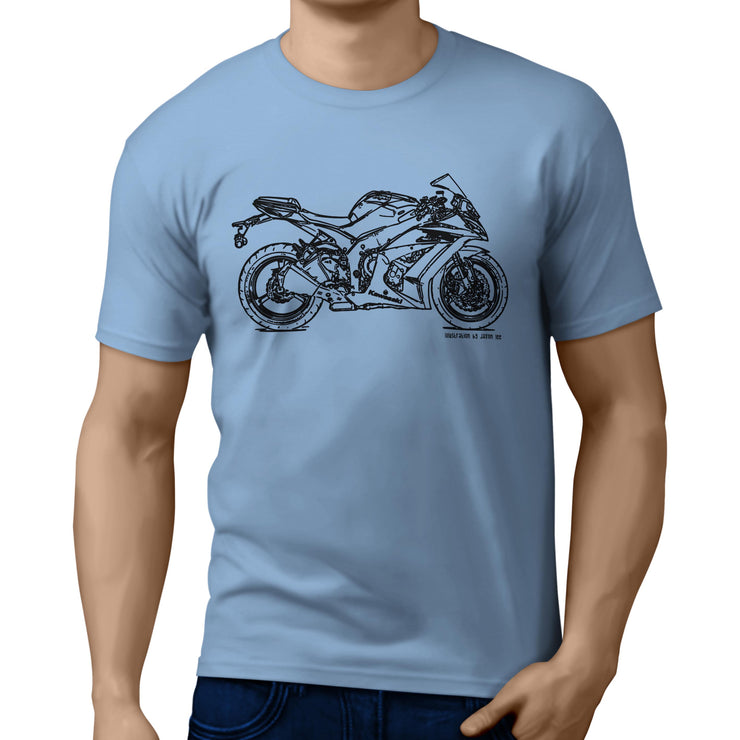 JL Illustration For A Kawasaki ZX10R 2013 Motorbike Fan T-shirt