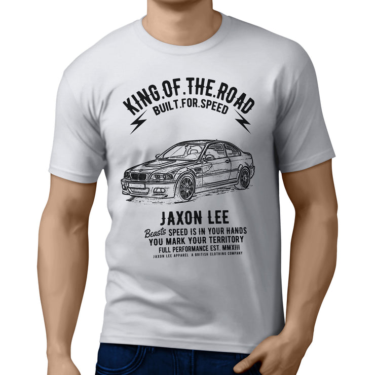 JL King Illustration For A BMW E46 M3 Coupe Motorcar Fan T-shirt
