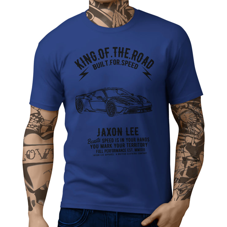 JL King Illustration For A Ferrari 458 Speciale Motorcar Fan T-shirt