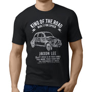 JL King Illustration For A Fiat 500 Lusso 1969 Motorcar Fan T-shirt