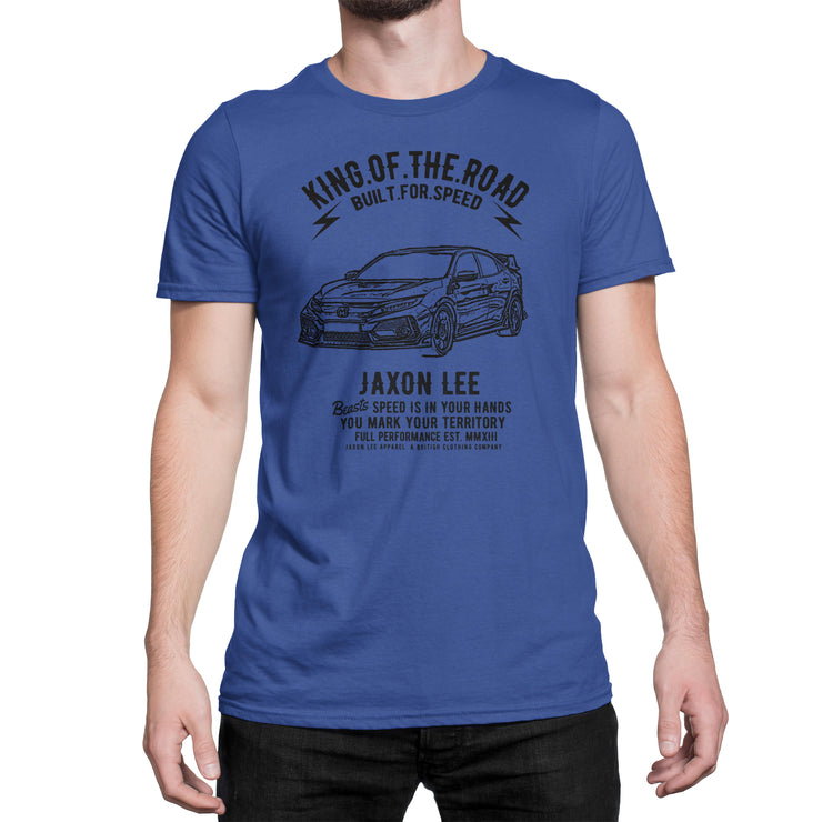 JL King Illustration For A Honda Civic Type R Motorcar Fan T-shirt