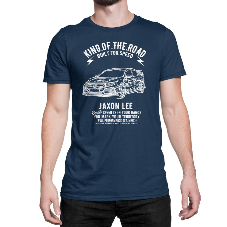 JL King Illustration For A Honda Civic Type R Motorcar Fan T-shirt