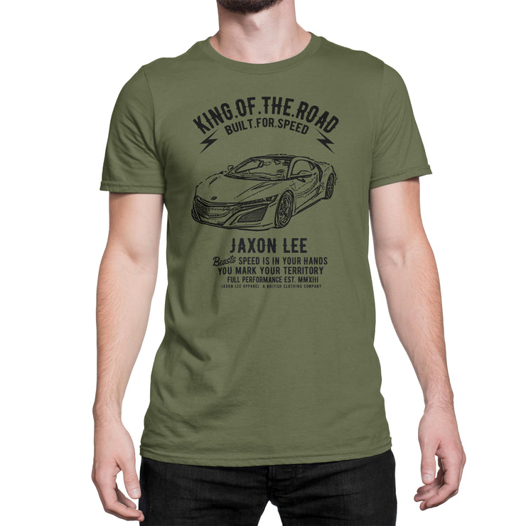 JL King Illustration For A Honda NSX 2017 Motorcar Fan T-shirt