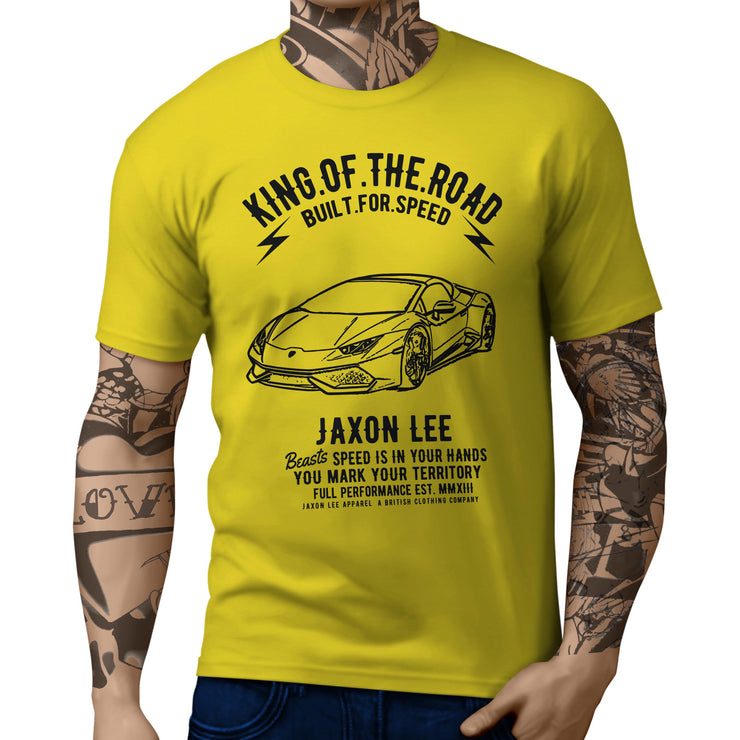JL King Illustration For A Lambo Huracan Spyder Motorcar Fan T-shirt