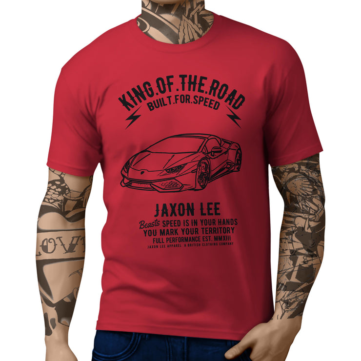 JL King Illustration For A Lambo Huracan Spyder Motorcar Fan T-shirt