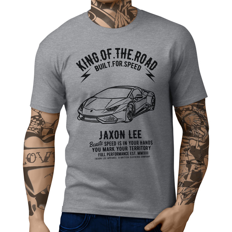 JL King Illustration For A Lambo Huracan Spyder Motorcar Fan T-shirt