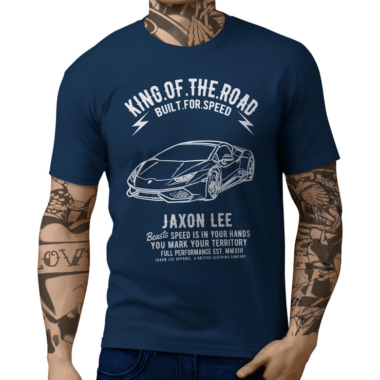 JL King Illustration For A Lambo Huracan Spyder Motorcar Fan T-shirt