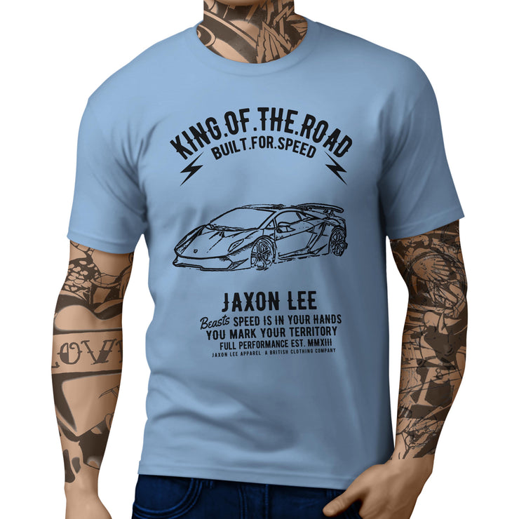 JL King Illustration For A Lambo Sesto Elemento Motorcar Fan T-shirt