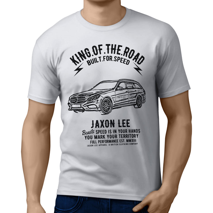 JL Ride Illustration For A Mercedes Benz E Class Motorcar Fan T-shirt