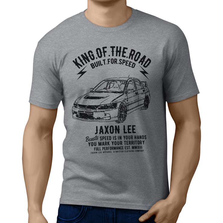 JL King Illustration For A Mitsubishi Evo IX Motorcar Fan T-shirt