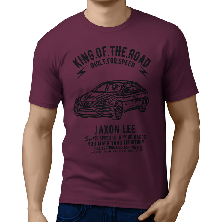 JL King Illustration For A Nissan Sentra Motorcar Fan T-shirt