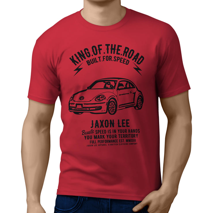 JL King illustration for a Volkswagen Beetle 2012 Motorcar fan T-shirt