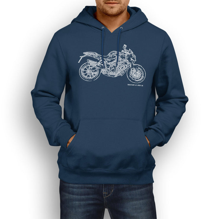 JL Illustration For A MV Agusta Brutale 1090RR Motorbike Illustration Hoodie