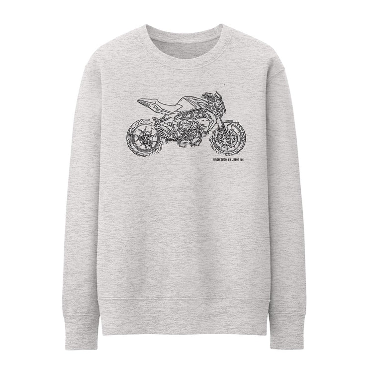 JL Illustration For A MV Agusta Brutale 675 2015 Motorbike Fan Jumper