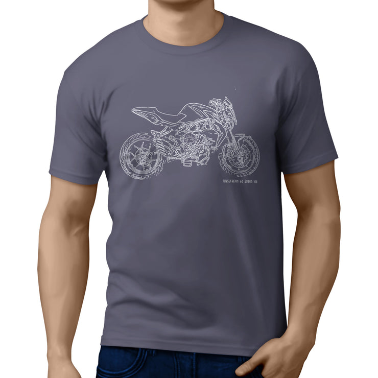 JL Illustration For A MV Agusta Brutale 675 2015 Motorbike Fan T-shirt