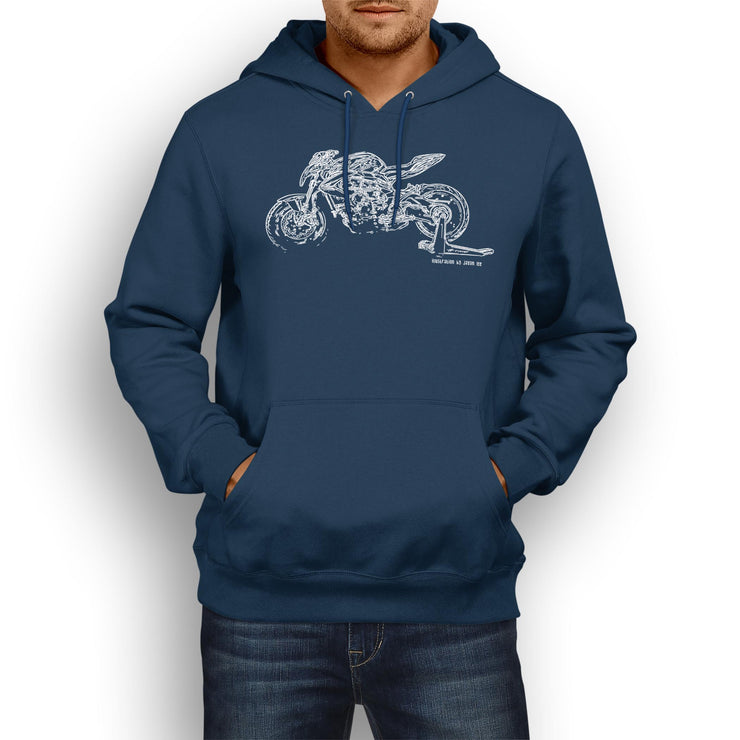 JL Illustration For A MV Agusta Brutale 800RR 2017 Motorbike Fan Hoodie