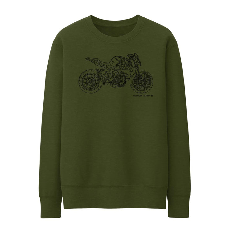 JL Illustration For A MV Agusta Brutale 800 2014 Motorbike Fan Jumper