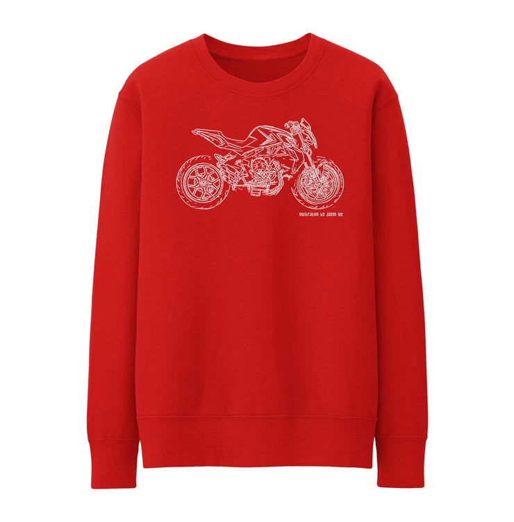 JL Illustration For A MV Agusta Brutale 800 2014 Motorbike Fan Jumper