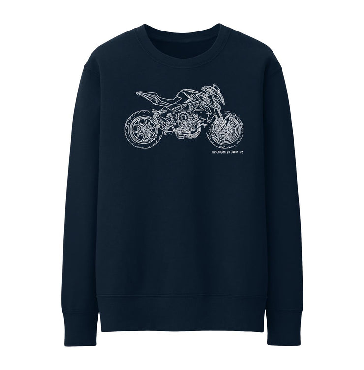 JL Illustration For A MV Agusta Brutale 800 2014 Motorbike Fan Jumper