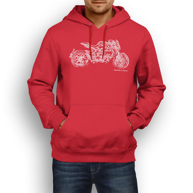 JL Illustration For A MV Agusta Brutale Dragster 800RR Motorbike Fan Hoodie