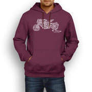 JL Illustration For A MV Agusta Dragster 800RC 2017 Motorbike Fan Hoodie