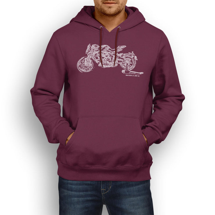 JL Illustration For A MV Agusta Dragster 800RC 2017 Motorbike Fan Hoodie