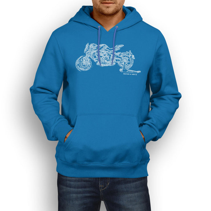 JL Illustration For A MV Agusta Dragster 800RC 2017 Motorbike Fan Hoodie