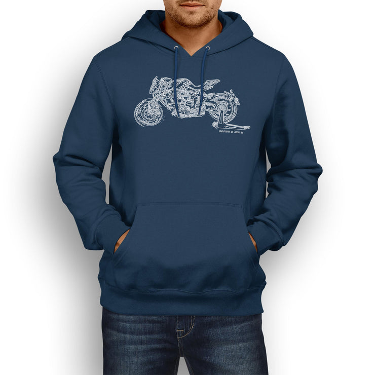 JL Illustration For A MV Agusta Dragster 800RC 2017 Motorbike Fan Hoodie