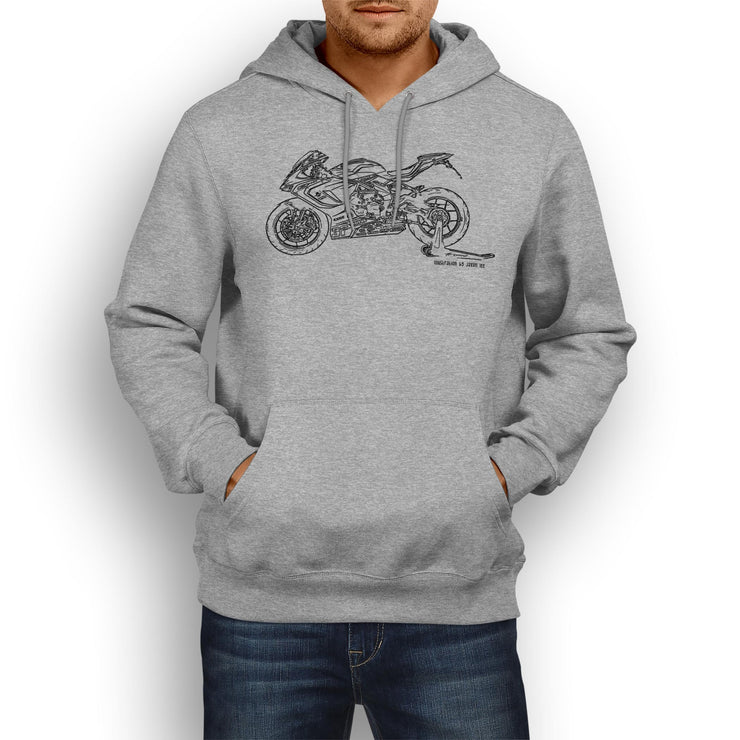 JL Illustration For A MV Agusta F3 800RC 2017 Motorbike Fan Hoodie