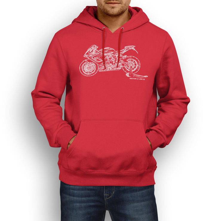JL Illustration For A MV Agusta F3 800RC 2017 Motorbike Fan Hoodie