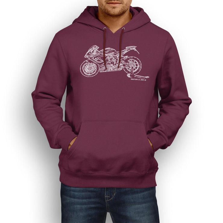 JL Illustration For A MV Agusta F3 800RC 2017 Motorbike Fan Hoodie