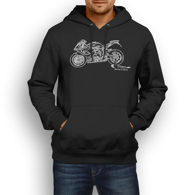 JL Illustration For A MV Agusta F3 800RC 2017 Motorbike Fan Hoodie
