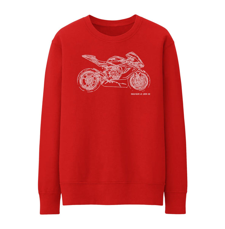 JL Illustration For A MV Agusta F3 800 AGO 2015 Motorbike Fan Jumper