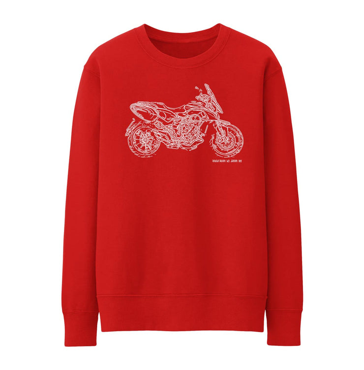 JL Illustration For A MV Agusta Stradale 800 Motorbike Fan Jumper