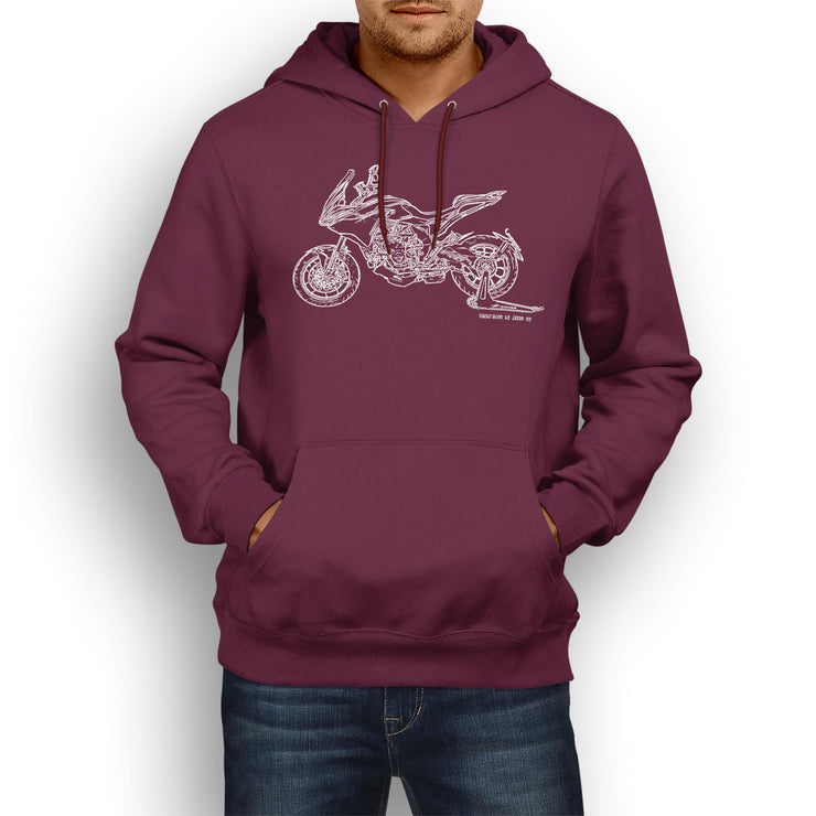 JL Illustration For A MV Agusta Turismo Veloce 800 Motorbike Fan Hoodie